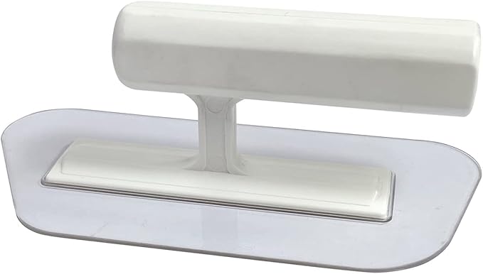 Hanroy Polygon Plastic Trowel with White Comfortable Grip Handle, Includes 3.4" x 7'' Plastic Finishing Trowels, Lightweight Mounting, Round End, Suitable for Scrape,Plastering and Paint Walls(D1159)