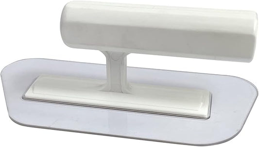 Hanroy Polygon Plastic Trowel with White Comfortable Grip Handle, Includes 3.4" x 7'' Plastic Finishing Trowels, Lightweight Mounting, Round End, Suitable for Scrape,Plastering and Paint Walls(D1159)