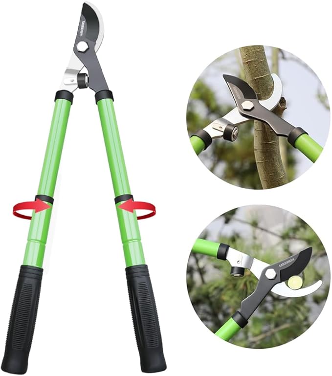 GARDENWORK 16-24" Loppers for Tree Trimmer Heavy Duty,Tree Branch Cutter,Extendable Tree Trimmer with SK5 High Carbon Steel Blade,Garden Shears with 1.6"Cutting Capacity