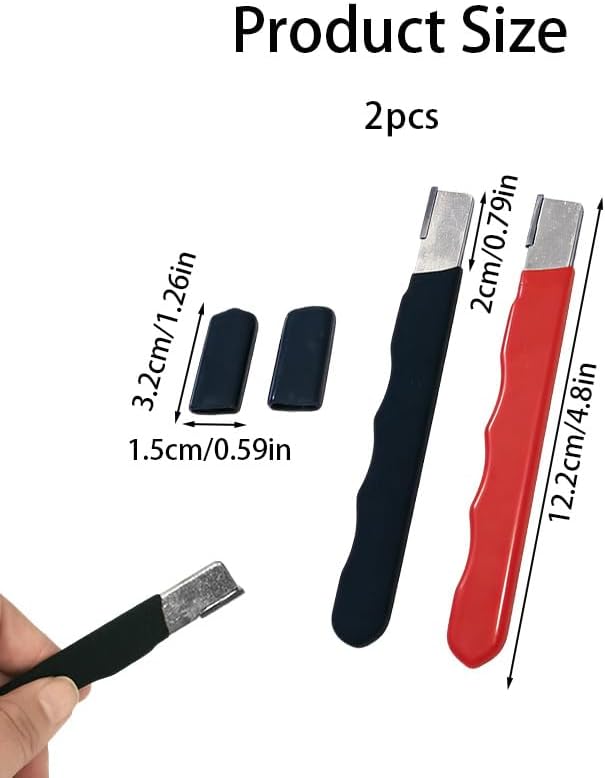 2 Pack Pocket Sized Garden Tool Blade Sharpener, pocket knife sharpener for Pruners, Shears, Knives, Hedge Clippers & Axes, Quick Edge Restoration for Gardening, Camping & Outdoor Use (Red + Black)