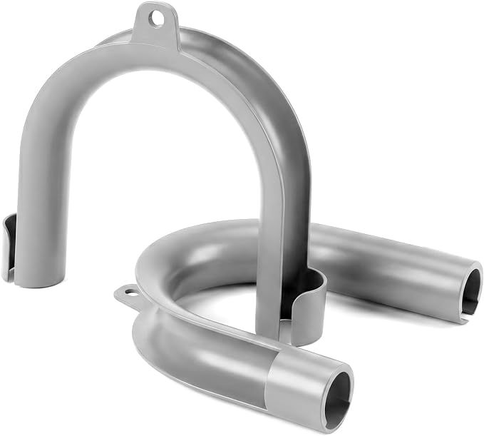 Xindojuz 2 PCS U-Shaped Washing Machine Drain Hose Holder Hook, U-Bend Drain Hose Clamp Fits 1.2" Drains Secure Hoses Holder Hook for Laundry Tub, Dishwasher and Sink Srain Hoses (Gray)