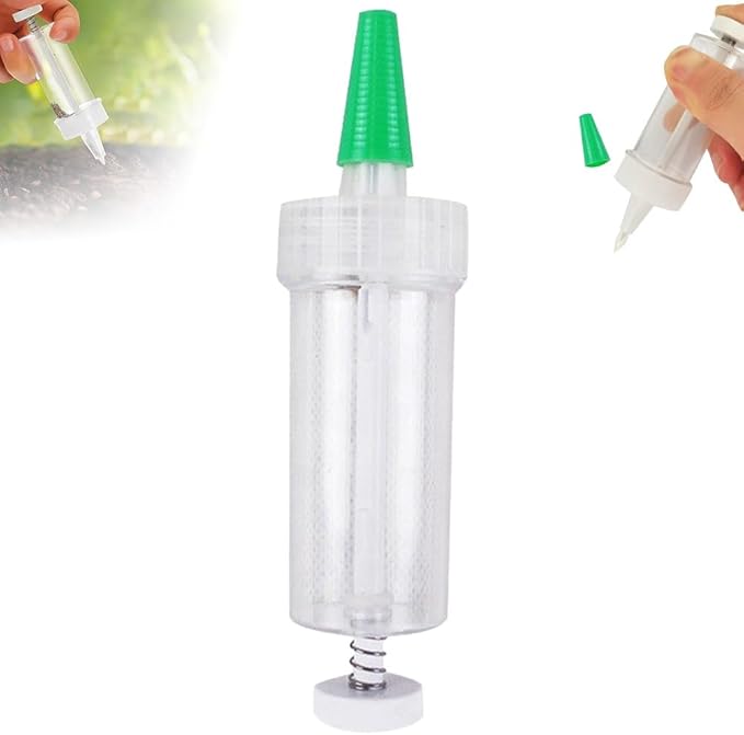 JUDUNA 2025 New Mini Seed Spreader, Mini Sowing Seed Dispenser Seed Planter Tool, Hand-held Manual Seedlings Dibber and Widger Set, Small Seed Planter Tool for Garden (A)
