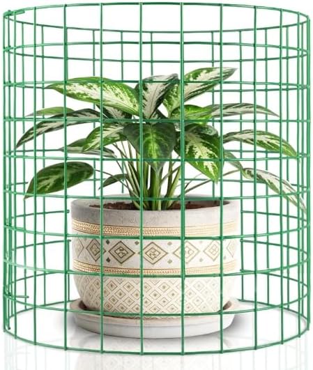 6 Pack Plant Protectors from Animals | 18PCS 13"x13" Metal Wire Mesh Garden Plant Cages for Gardening Supplies | Chicken Wire Cloche Plant Protectors for Rabbits Chickens Ducks