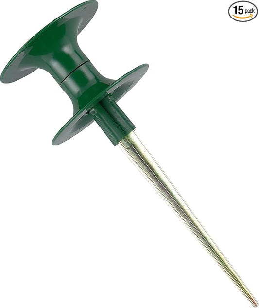 Orbit 58189 Heavy Duty Hose Guide Spike with 8" Rust-Free Zinc Metal Stake for Lawn & Garden (15) pack