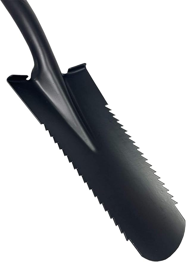 Ashman Drain Spade Teeth Shovel (6 Pack) - 48 Inches Long Handle Spade with D Handle Grip - Durable Handle with a Thick Metal Blade - Multipurpose Premium Quality Orange Shovel.