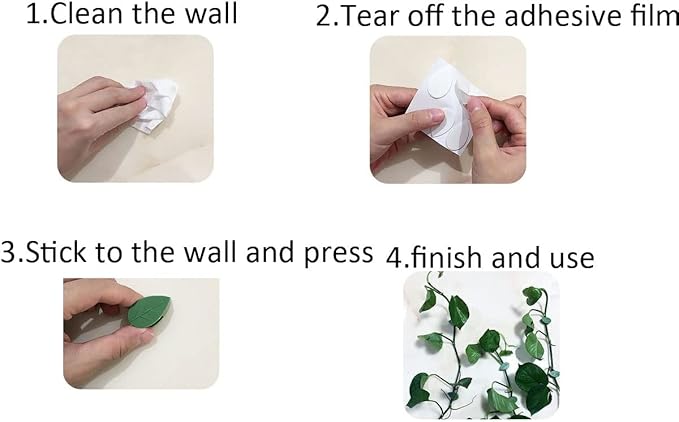 QRWT 60 Pieces Plant Climbing Wall Fixture Clips Self-Adhesive Plant Fixer Invisible Leaf Shaped Wall Vines Fixing Clips Hook Plant Vine Traction for Home Decoration Cable Wire Fixing