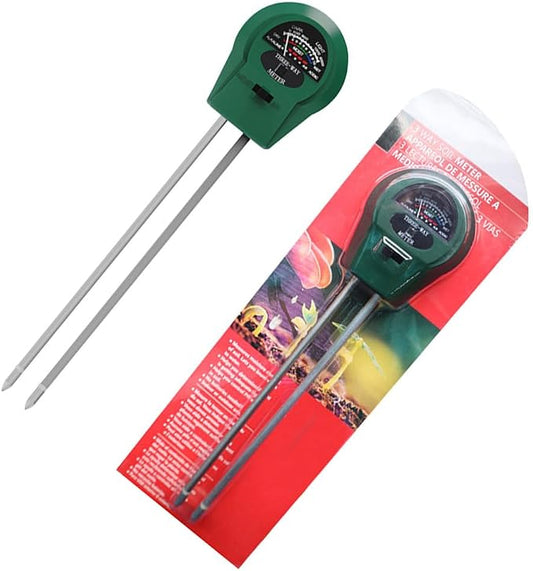 Soil Meters,Soil Test Kit, 3-in-1 Soil Moisture Meter, Soil pH Meters for Garden,Lawn,Farm Indoor&Outdoor White
