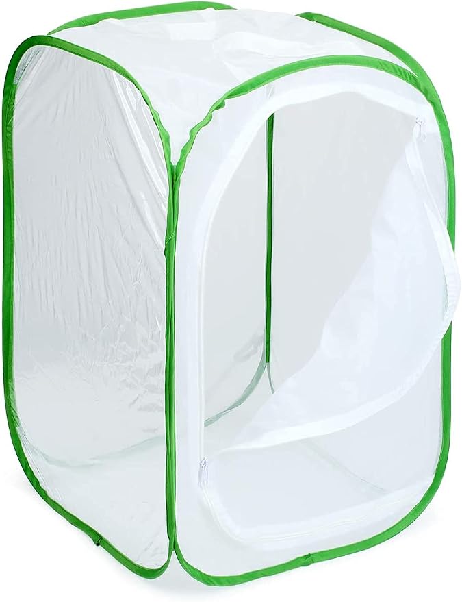 Butterfly Habitat with Poo Poo Platter, Monarch Butterfly Cage with Poo Poo Tray Mat 24 Inches Tall