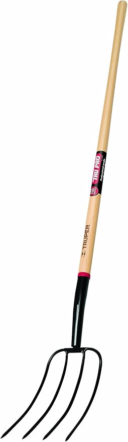 Truper 30311 Tru Pro 54-Inch Manure Fork 4-Tine, Ash Handle
