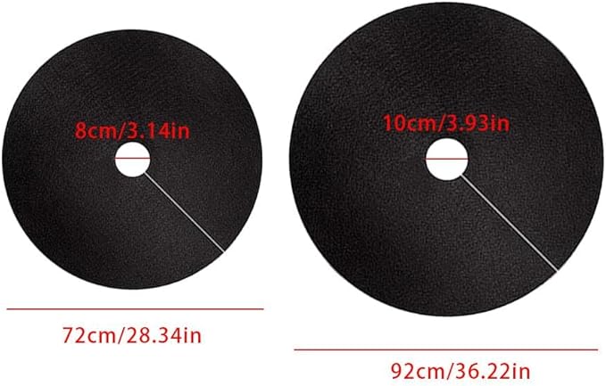 36 Inch Black Non-Woven Tree Mulch Ring, Reusable Circular Weed Barrier Mat for Landscaping Gardening, Breathable Moisture Retention Ground Cover, Plant Root Protector for Trees (3PCS Medium)