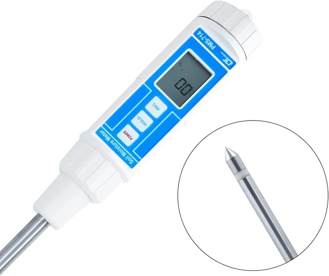 Soil Moisture Meter/Professional moisture meter/Digital Soil PH Tester/Plant moisture meter/Heavy duty soil moisture meter/outdoor for Greenhouses, Gardens, Lawns; Model: PMS 714