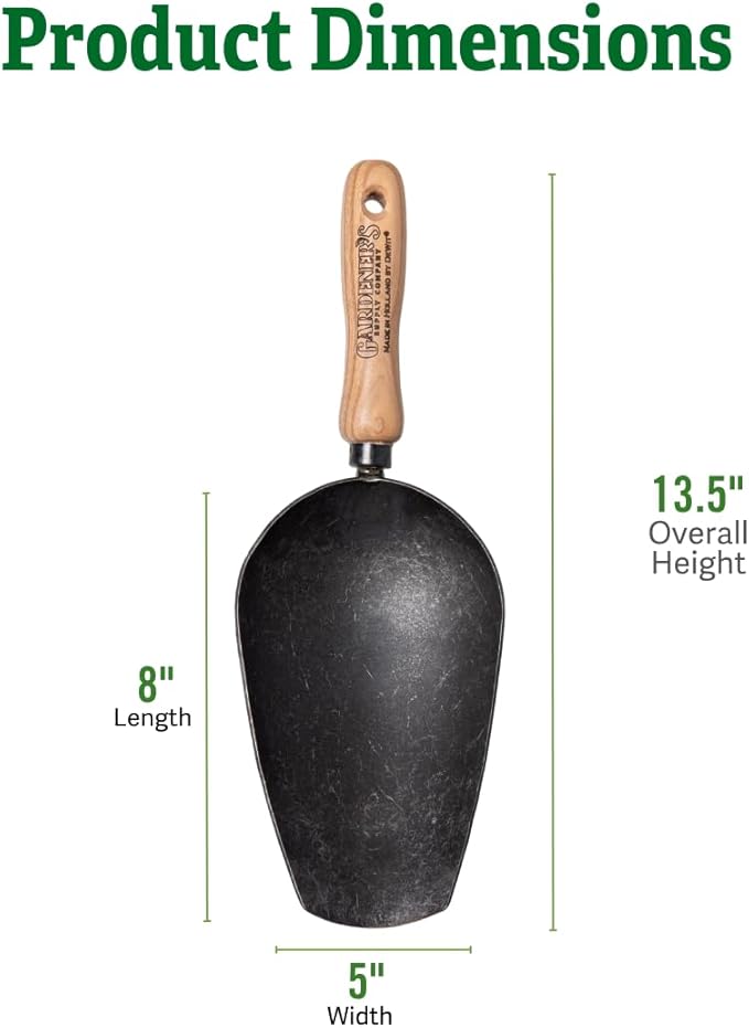 Gardener’s Supply Company Lifetime Super Scoop | Heavy-Duty Steel Garden Multi-Use Oversized Scooping Tool | for Potting Plants, Gardening, Scooping Soil, Dog Food & More!
