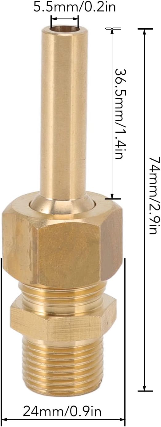 Water Fountain Nozzles, Pure Copper Large Hexagonal Direct Jet Nozzle with Male Thread, Water Fountain Nozzles, for Garden Ponds Amusement Parks Museum, Copper, G3/8
