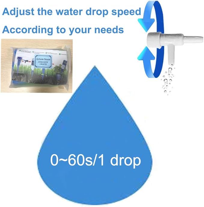 ARTEM Plant Waterer Self Watering Spikes System Automatic Vacation Drip Irrigation Watering Devices with Slow Release Control Valve Switch for Garden Plants Indoor & Outdoor (12 Packs)