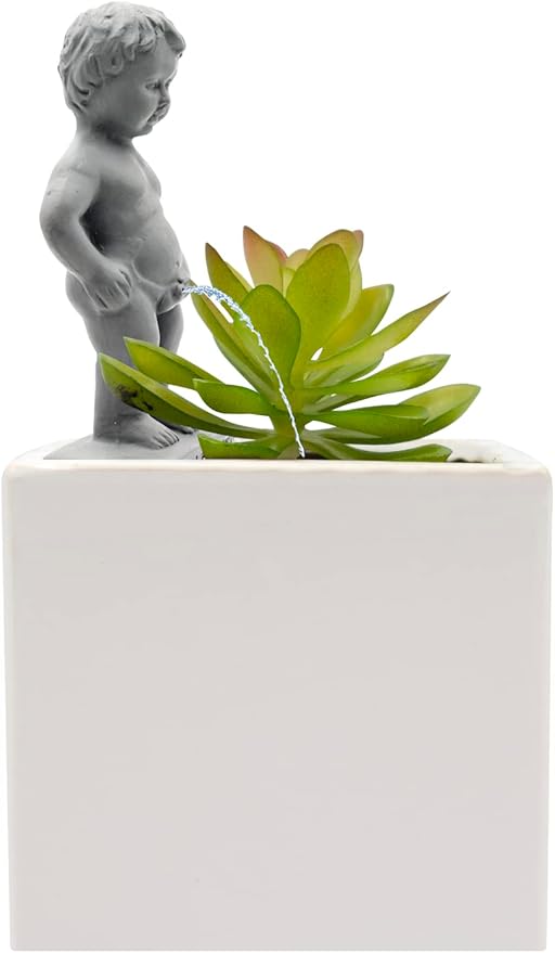 NPW Plant Life “Pee My Plants” Self-Watering Stake Statue – Funny Self-Watering Plant Spike, Novelty Garden & Houseplant Decor