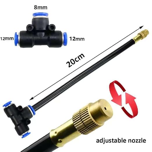 Drip Irrigation Kit Automatic Watering System for Potted Plants, 360 Degree Adjustable Copper Micro Sprinklers, Quick Connect Tubing Fittings for Garden, Lawn, Patio, Balcony (65 FT)