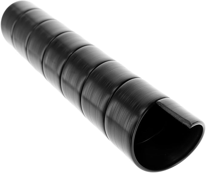 Caplugs SPPC Series – Safeplast Safe-Spiral Pre-Cut Spiral Wrap, Hose & Cable Protector, Black HD-PE, 0.50" OD x 25' Pre-Cut Length, Hydraulic & Pneumatic Hoses (12PC25bk)