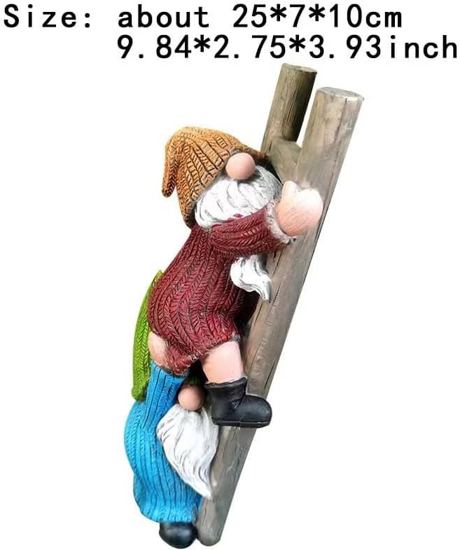 Climbing Gnomes Tree Faces Decor Outdoor for Yard - Cute Gnome Garden Statue Art Resin Dwarf Sculpture for Yard Outdoor Decoration Ornaments
