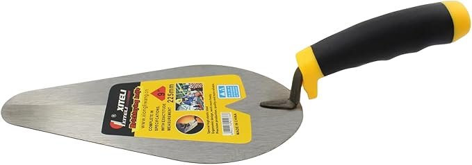 Bricklaying Trowel 3 Pieces Trowel Masonry Hand Tool Set,Margin Trowel,Pointing Trowel,Tuck Pointing Trowel,Building Products, Professional Masonry Flooring Tool for Concret(9 Inch)