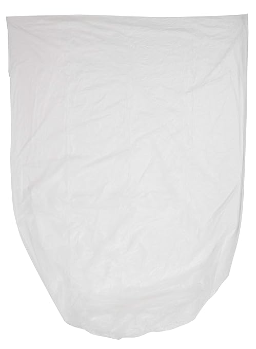 Amazon Basics 55 Gallon Trash Bags, Heavy-Duty Construction, Leak Resistant, Unscented, Clear, 50 Count (Previously AmazonCommercial brand)