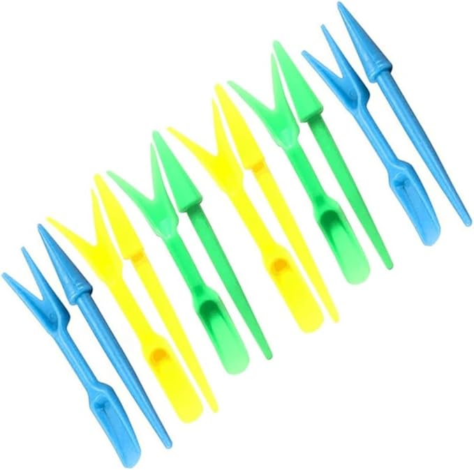 6 Sets Multicolor Planting Seedlings Dibber Widger Garden Tool Plastic Widger Seed Seedlings Dibber Sowing Digging Tool Garden Tool Sets Transplanting Planting Tool
