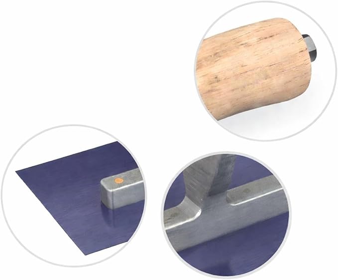 Bon 66-176 Steel City Finish Trowel - Square - Blue Steel - 12 X 4 - Wood