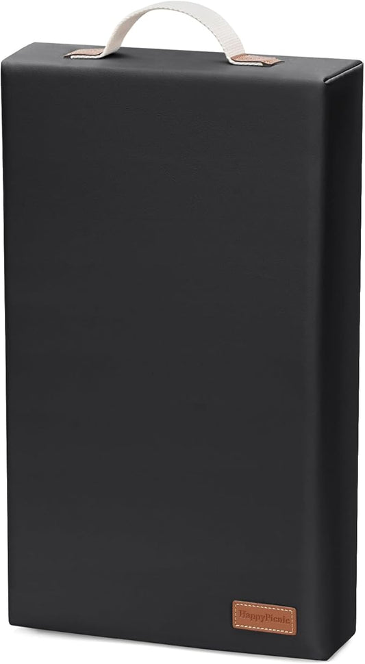 HappyPicnic Waterproof Garden Kneeling Pad - 2" Thick Soft Foam Kneeling Mat for Gardeners with Handle & Removable Cover, Knee Support for Bathing, Black