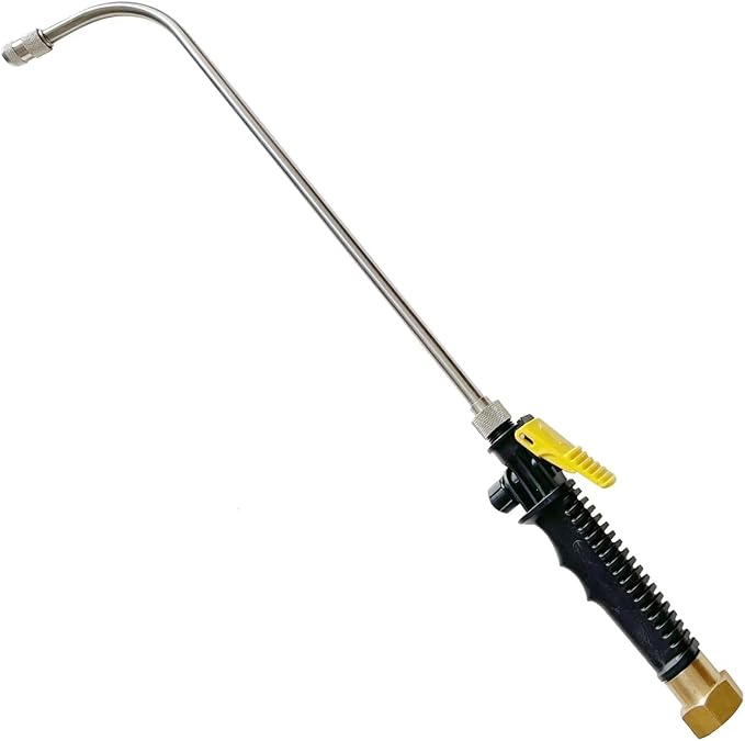 Watering Wand For Hanging Baskets, Garden Hose Sprayer With Adjustable Nozzle, Car Pet Window Cleaning Tool, Great For Watering Seedbeds, Hanging Plants, Deck Plants. (Upgrade 90-degree curved nozzle)