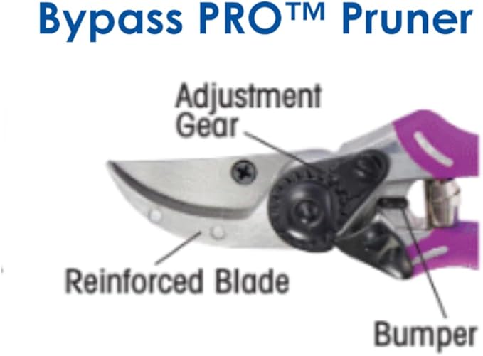 Dramm 18095 ColorPoint Bypass Pro Pruner, Sharp Pruners for Gardening, Heavy Duty Handheld Clippers - Blue