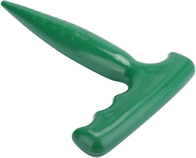 Oumefar 5Pcs Handheld Plastic Transplanting Widger Planting Tools Dibber Soil Digger Hole Punch Sowing Seeds Dispenser Garden Supplies Grip Seedling Puncher