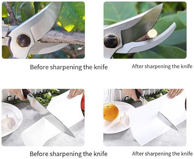 Comimark 2 pcs Portable Knife Sharpener, Scissors Blade Sharpeners Kitchen Sharpening Tools Handheld Pocket Knives Sharpener For Outdoor Garden Mini Household Pocket Steel Sharpener