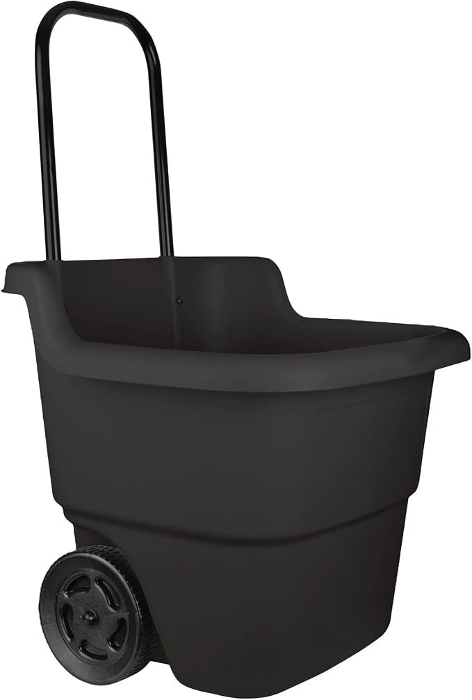 15-Gallon Resin Lawn & Garden Cart – Utility Wagon for Yard Work, Gardening, and Outdoor Storage, Assembled Dimensions: 20.75" L x 22.5" W x 35.75" H