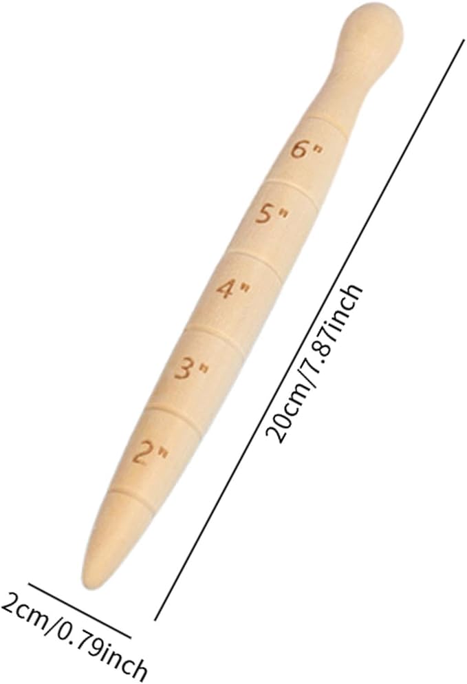 Generic Wooden Seed Dibber Tapered Gauge Quick 20cm Save Time for Seedling Easy to Use with Measurement Markings Bulb Planting Tool