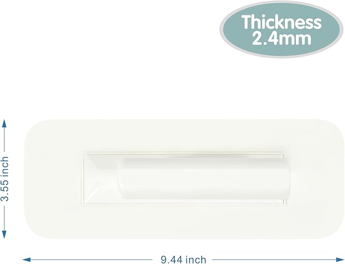Hanroy Plastic Trowel with Comfortable Grip Handle, Includes 3.6" x 9.4'' White Finishing Trowels, Lightweight Mounting, Round End, Suitable for Scrape,Plastering and Paint Walls(D2209A)