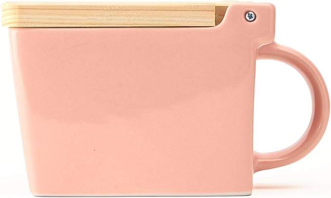 ZERO JAPAN Bee House Premium Salt Box with Hinoki Lid - Container for Sea Salt and Spices - Elegant Cellar for Kitchen Countertop - Pink, 16 oz