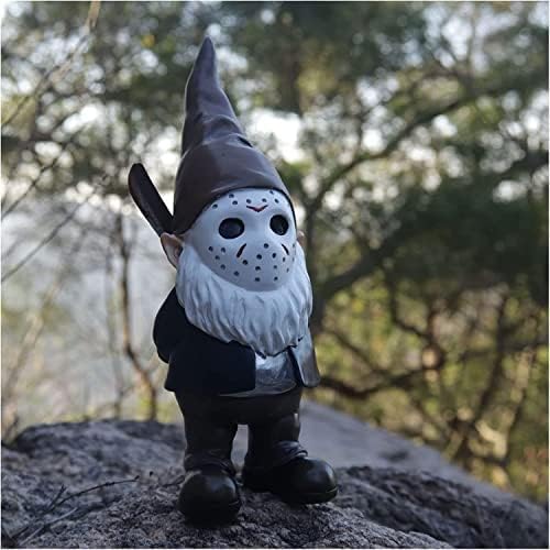 SPINNDO Garden Gnome Statue Decoration Garden Decor Horror Gnomes Boo Basket