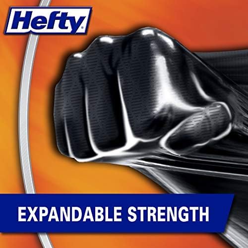 Hefty Ultra Strong Multipurpose Large Trash Bags, Black, Unscented, 30 Gallon (14 Count (Pack of 3))