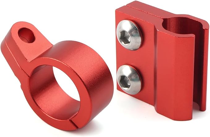 FSFY Motorcycle Front Brake Hose Cable Clamp Front Brake Line Guide Holder for HONDA CR80R/85R, CR125R/250R, CRF150R/450R(red)