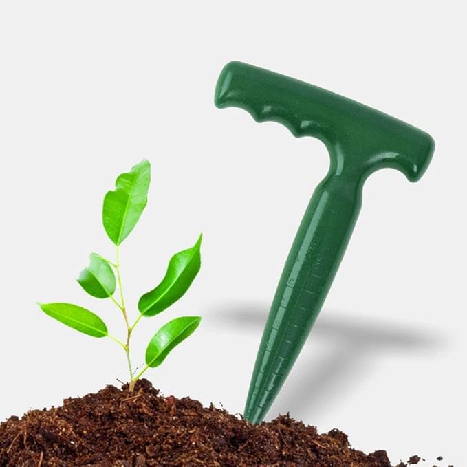 Hand Dibber with Measuring Scale - Handheld Seed Dibber Bulb Planter Tool Seed Planter, Planting Dibbers for Garden Sowing Seeds Transplanting Vegetable Loose Soil