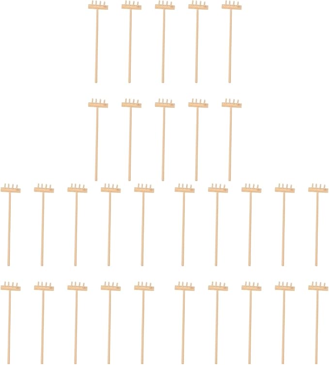 YARNOW 30 Pcs Mini Zen Garden Rakes Bulk, Miniature Sand Rake for Tabletop Meditation and Decorative Sandbox Accessories
