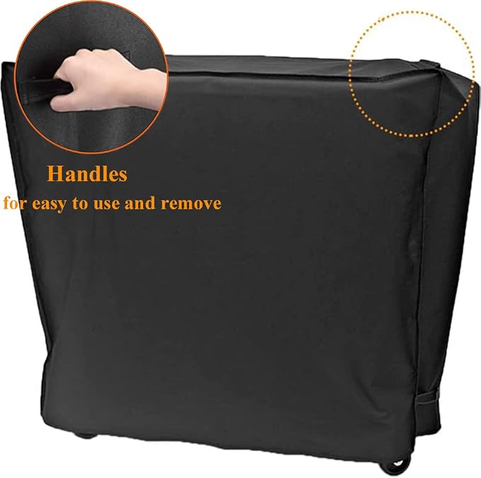 Rolling Garden Stool Cart Work Seat Cover Heavy Duty Waterproof Wagon Scooter Cover Adjustable Extendable Steer Handle Swivel Seat Dust Cover for Outdoors Lawns Yards