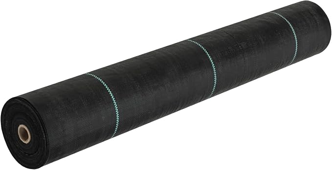 VEVOR 4FTx300FT Premium Heavy Duty Weed Barrier Landscape Fabric, 3.2OZ Woven Geotextile Fabric Under Gravel, High Permeability for Weed Blocker Weed Mat, Driveway Fabric, Weed Control Garden Cloth | Soil-Friendly ,Smooth and Precise Edges