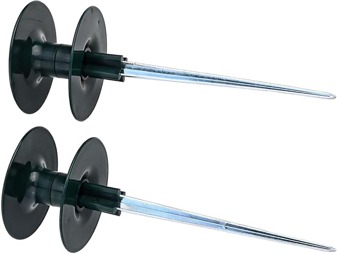 Garden Hose Smooth Roller Guide with Heavy Duty Zinc Spike, ABS Resin Wheel for Hose Protection Around Plants(2pcs)
