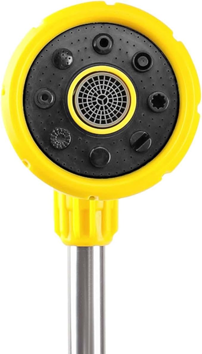 Watering Wand Plant Watering Wand Garden Hose Sprayer Wand Water Hose Long Hose Nozzle Sprayer Adjustable 8 Patterns Ergonomic Rubber Grip Suitable Fo, Yellow