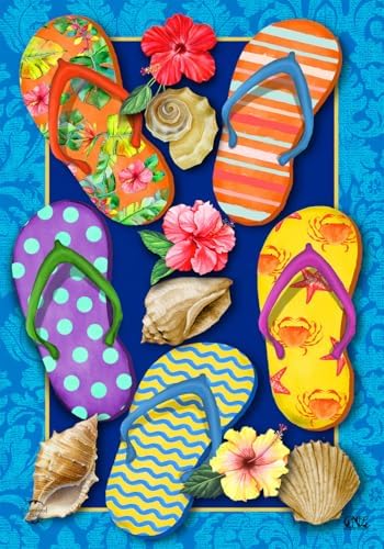 Paradise Flip Flops Summer Garden Flag 12.5" x 18" Briarwood Lane