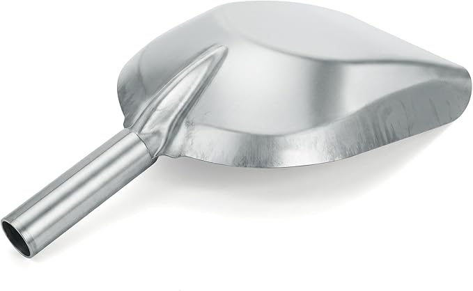Cididu 2 Pack Metal Feed Scoop for Livestock, 33.8 Oz Large Grain Scoop for Horse, Cattle, Chicken, Heavy Duty Shovels with Hollow Handle for Grain, Fire Pit, Garden, Outdoor Firewood, Dry Goods