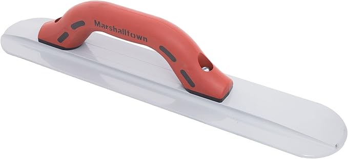 MARSHALLTOWN Round End Magnesium Hand Float, 16 x 3/8 Inch Mag Float with Standard DuraSoft Handle, Eliminates Marks, Provides Smooth Finish, Made in the USA, Concrete Tools, 143D