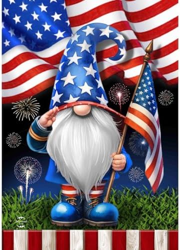 Briarwood Lane Saluting Gnome Garden Flag