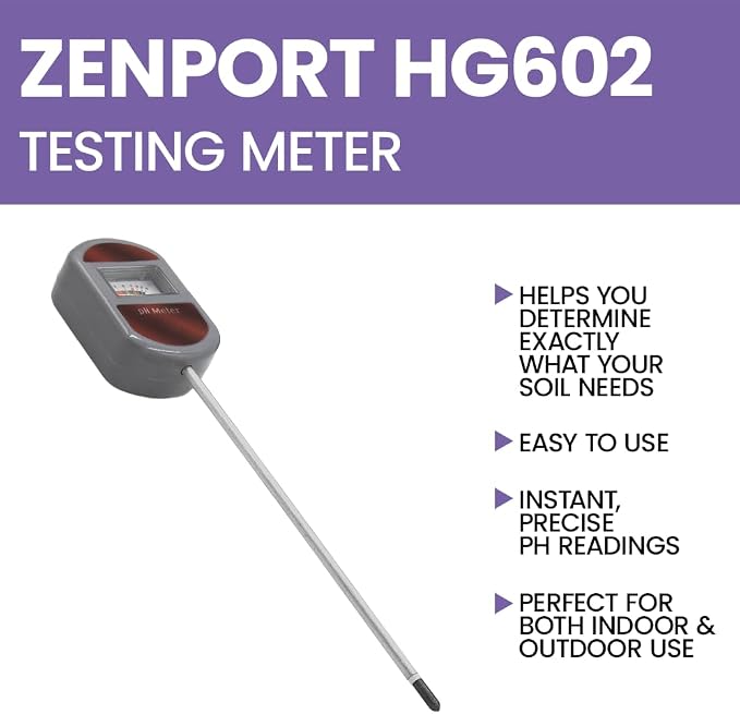 Zenport HG602-3PK Soil pH Meter, 3-Pack, Red