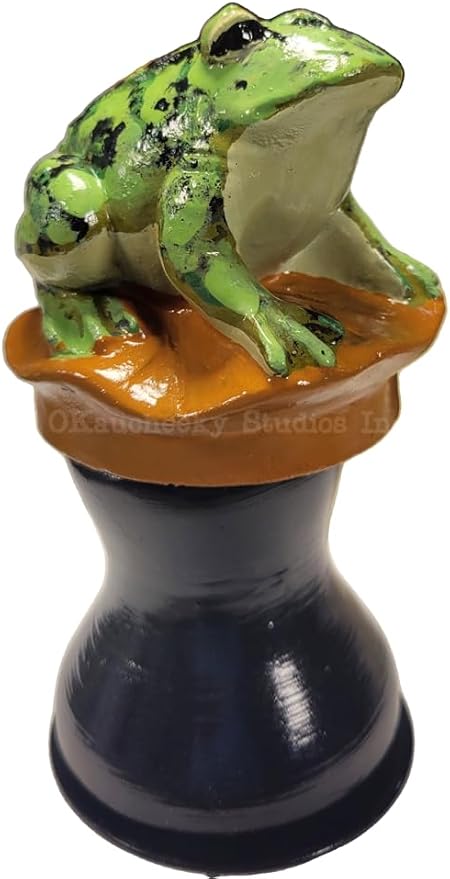 OKaucheeky, Decorative, Heavy-Duty, Steel, Rolling Hose Guide. Each Created as an Original Work of Art. 100% Hand-Painted and Made in The USA by a Women-Owned, Small Business. Frog